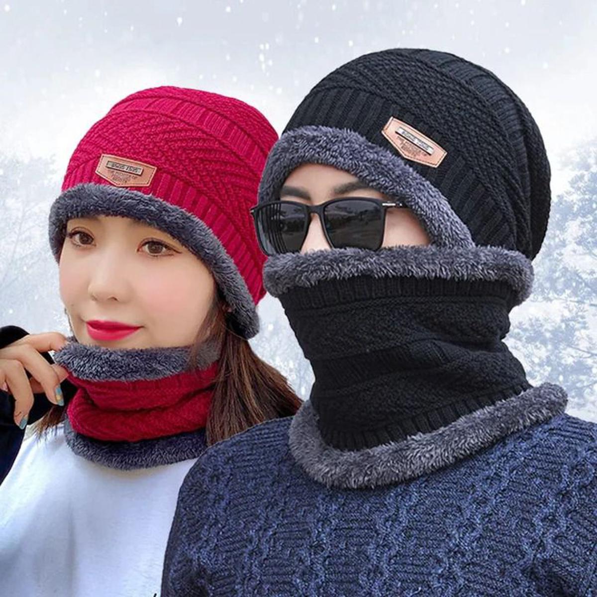Winter Cap with Gloves Set  Warm, Stylish & Comfortable, for Men & Women