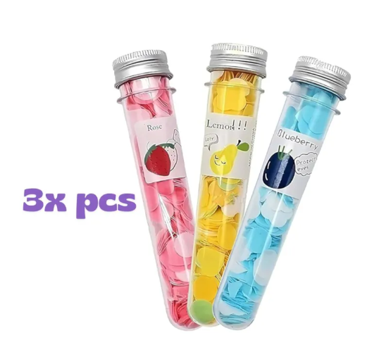 Portable Mini Body Washing Bath Test Tube Confetti Foaming Flower One time Paper Soap Slice